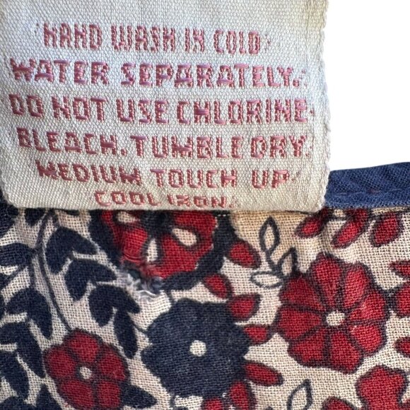 Kaiser Floral Red Blue Hippie Sleeveless India Cotton Boho Festival Maxi Dress M - Picture 9 of 9